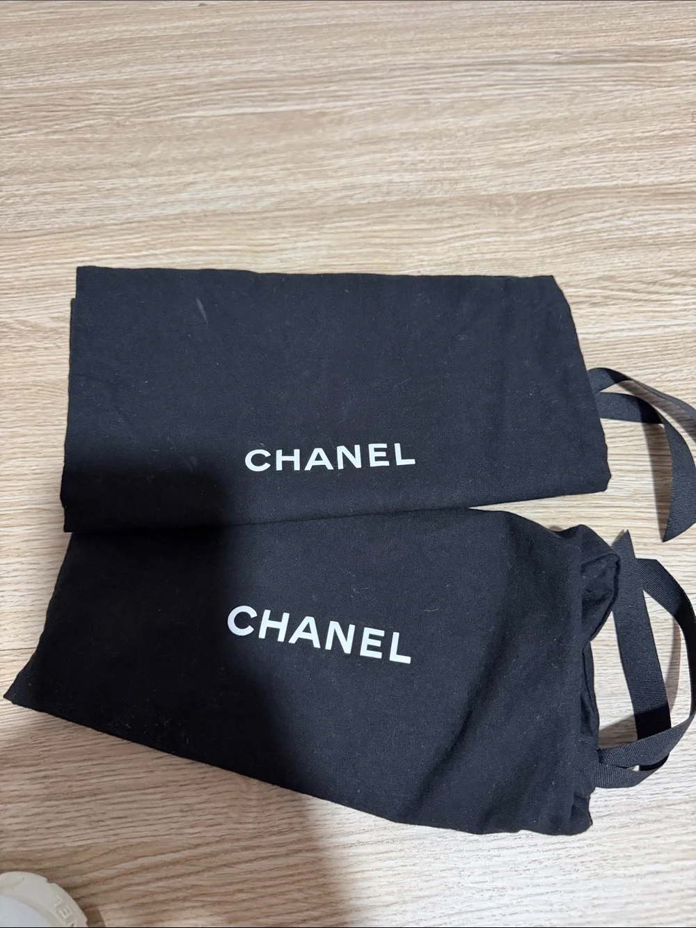 CHANEL Black, White & Pink Tennis Shoes With 2 Dustbags For Each Shoe